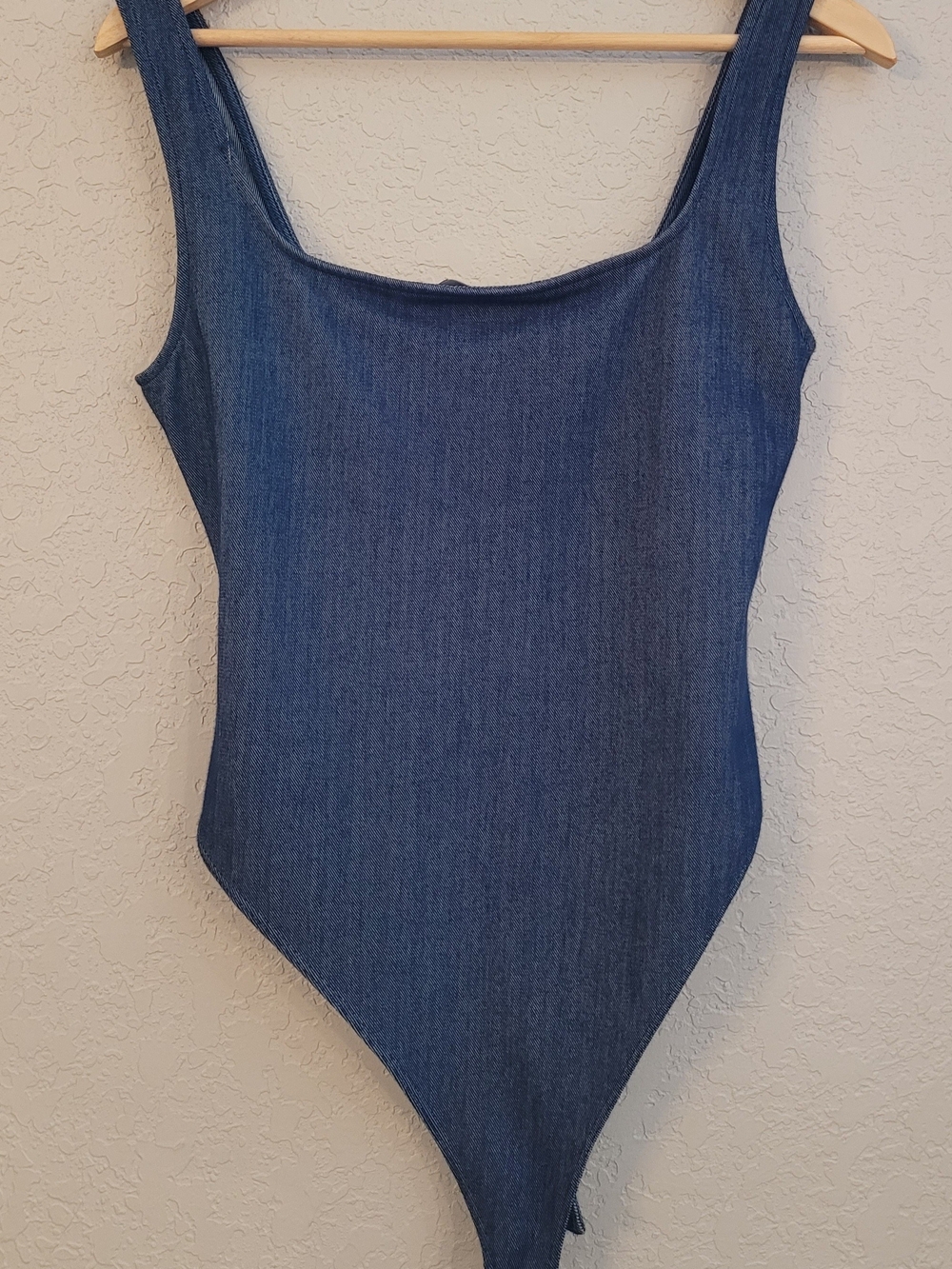 naked wardrobe Denim-Look Blue Kids One Piece Bodysuit
